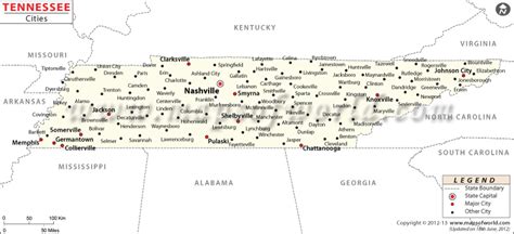 Tennessee Cities Map Tennessee Map Tennessee State Map Tennessee