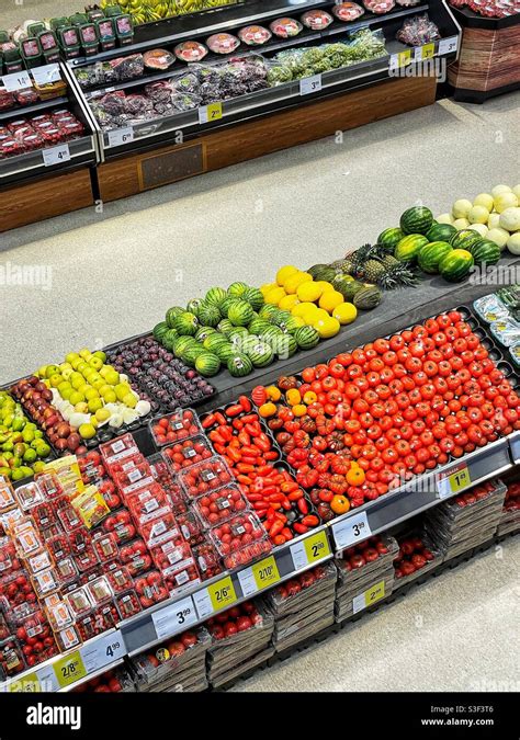 Grocery Store Produce Section Stock Photo Alamy