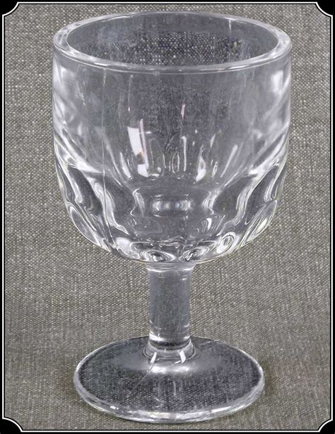Footed Goblets In Heavy Clear Glass Set Of 5