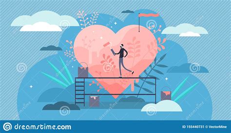 passion vector illustration flat tiny hobby love feeling persons concept stock vector