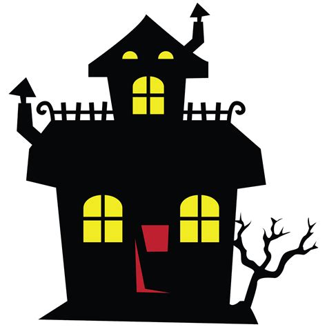 Halloween Haunted House Svg Scrapbook Cut File Cute Halloween Clip
