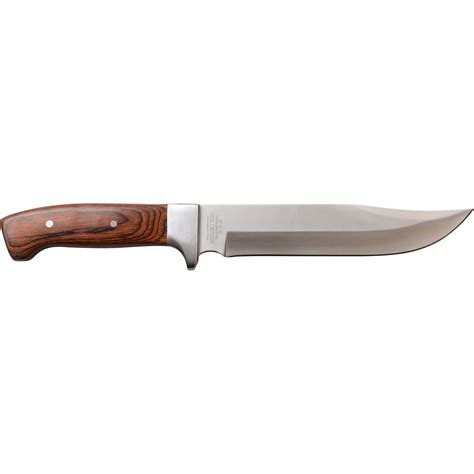 Mtech 12 Fixed Blade Hunting Knife Brown Pakkawood Handle 6