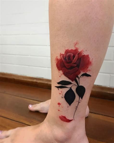 That's a fake tattoo, but would be lovely if real. 54 Cute Roses Tattoos Ideas Worth Checking Out - Ninja Cosmico