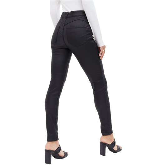 new look jenna lift and shape coated skinny jeans the labels outlet