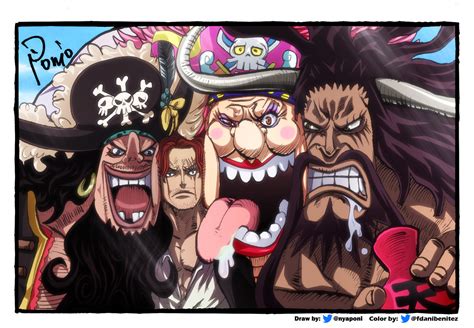 Fanart Teach Shanks Big Mom Y Kaido By Goldenhans Kaido One Piece