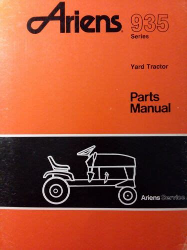 Ariens 935 Series Yard Tractor Parts Manual Yt1232 935025 Yt1238 Yt1438