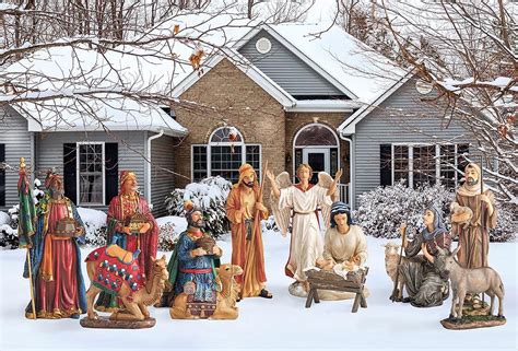 12 Figure Real Life Nativity Set For Outdoor Lawn Decor