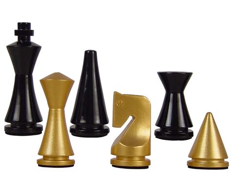 Opens in a new tab. Artistic Modern Pyramid Wood Chess Set Pieces King Size 3 ...