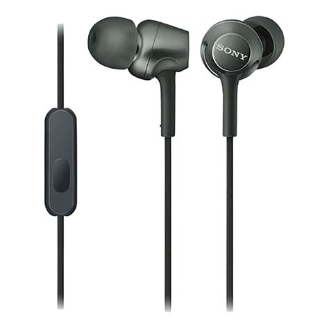 Sony Mdr Ex255ap Black In Ear Headphones With Mic Mdr Ex255apb