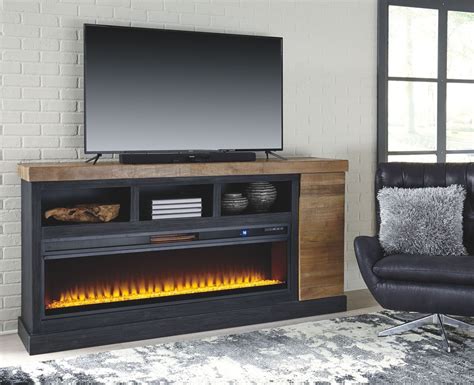 Entertainment Accessories Black Wide Fireplace Insert57w X 838d