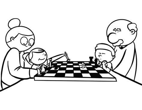 Chess Coloring Book Dibujo Ajedrez Para Colorear 11 Openclipart