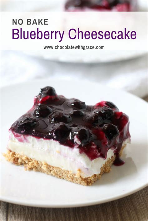 Neufchatel cheese is milder, has less fat, more moisture and creates a creamier final product. No Bake Blueberry Cheesecake - Chocolate With Grace