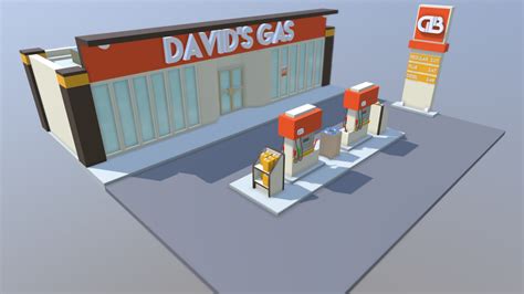 Gas Station 3d Model By Davidbachewich 397762c Sketchfab