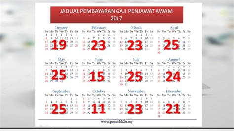 Top keywords from search engines: Jadual Pembayaran Gaji Penjawat Awam 2017 - Pendidik2u