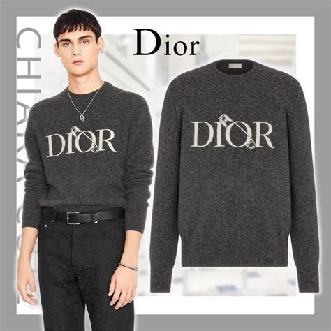 Christian Dior 2020 21fw Crew Neck Wool Long Sleeves Logo Luxury