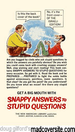 Doug Gilford S Mad Cover Site Mad Paperbacks Mad S Al Jaffee Spews Out Snappy Answers To