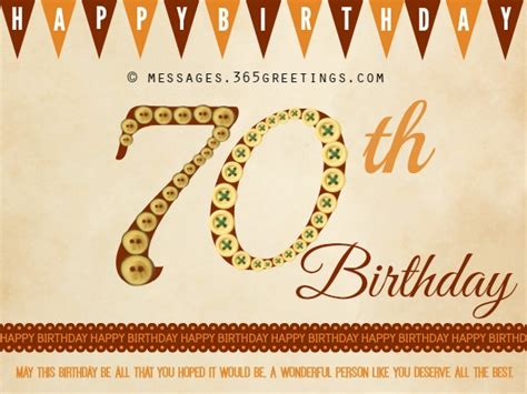 Happy 70th Birthday Wishes
