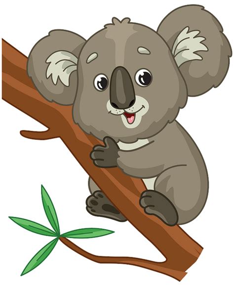 Koala Hugging A Branch Clipart Free Download Transparent Png Creazilla