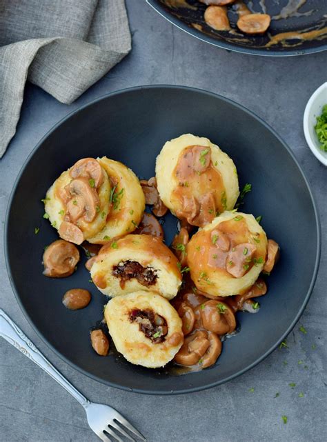 The recipe link is in my profile @elavegan and insta stories or go to elavegan.com. These delicious German potato dumplings (Kartoffelkloesse ...