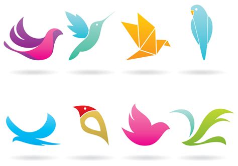Colorful Bird Logo Vectors Download Free Vector Art Stock Graphics