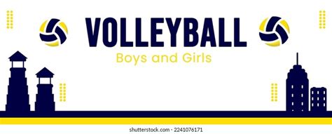 Volleyball Banner Design Copyspace Stock Vector Royalty Free