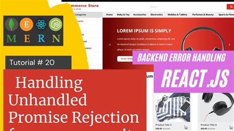 React Js Tutorial 20 Handling Unhandled Promise Rejection Api For
