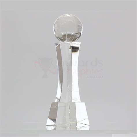 Tall World Globe Rikaro Crystal 220mm Crystal Awards