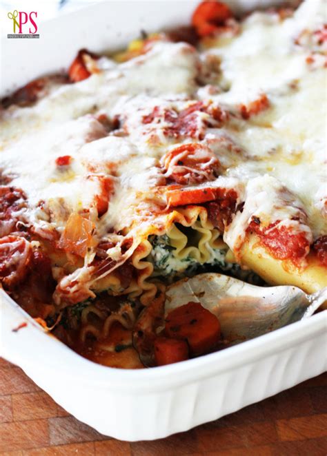 Baked Lasagna Rolls Positively Splendid Crafts Sewing Recipes And