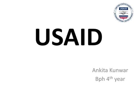 Usaid United States Agency For International Development Ppt