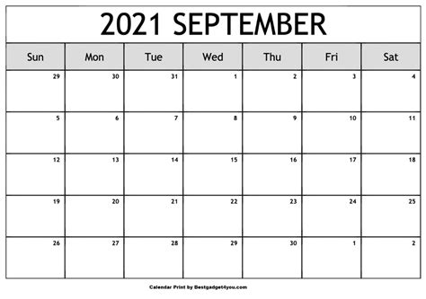 September 2021 In 2020 Calendar Printables Editable Calendar June