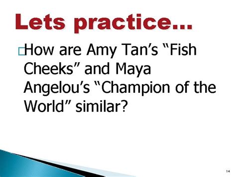 Fish Cheeks Answer Fish Cheeks By Amy Tan Esl Worksheet By Berthalina
