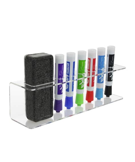 Acrylic Wall Mounted Dry Erase Marker And Eraser Holder Source One Displays