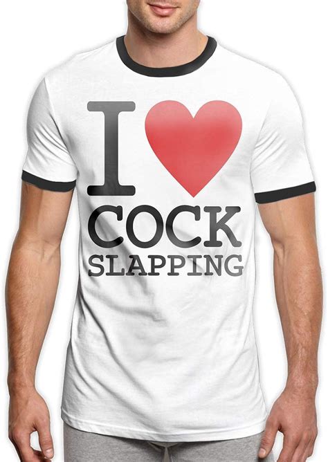 Mens O Neck I Love Cock Slapping Short Sleeve T Shirts Contrast Color Shirts Tees Amazonca