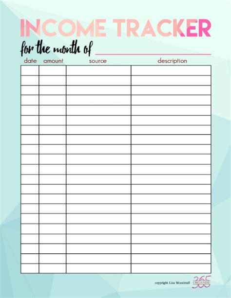 Income And Expense Tracking Printables The Happy Housewife™ Home