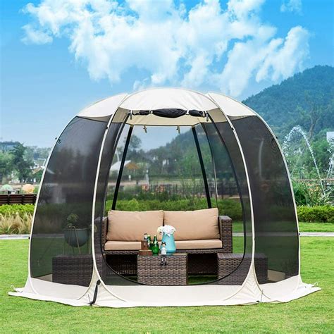 Leedor Gazebos For Patios Screen House Room 4 6 Person Canopy Mosquito