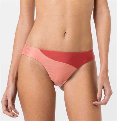 Bicolor Coralsalmon Fixed Bikini Bottom Bottom Miracle Solids Salinas