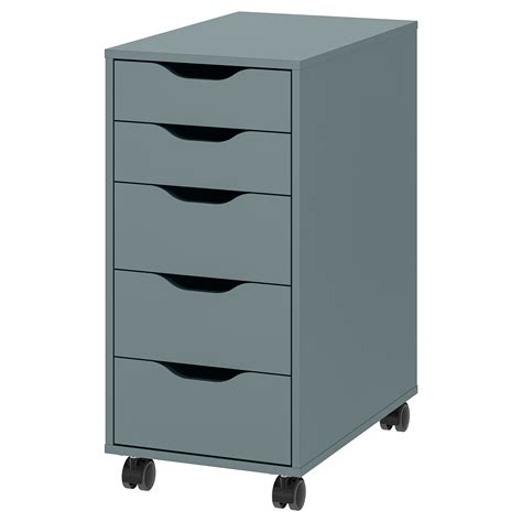 ALEX Drawer Unit On Castors Grey Turquoise Black 36x76 Cm IKEA Eesti