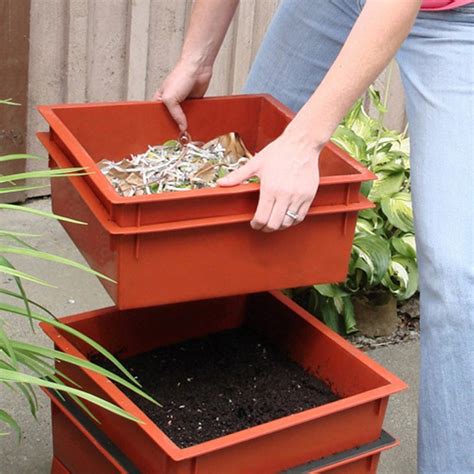 Terra Cotta Composter Worm Compost Bin Made From Food