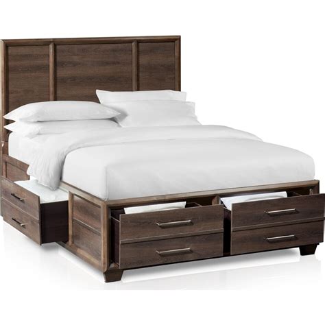 Dakota 6 Piece Panel Storage Bedroom Set With Nightstand Dresser And