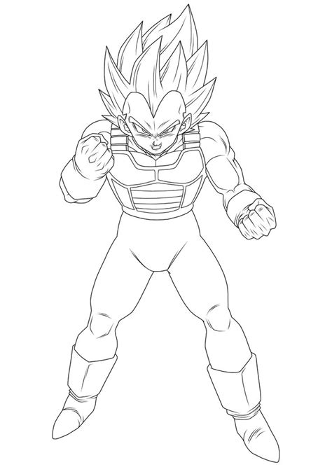 95 Best Printable Vegeta Dragon Ball Coloring Pages