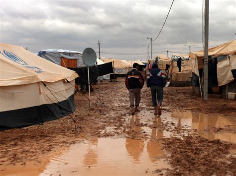 Syria Refugees Riot In Jordan Camp After Storm Sweeps Away Tents In