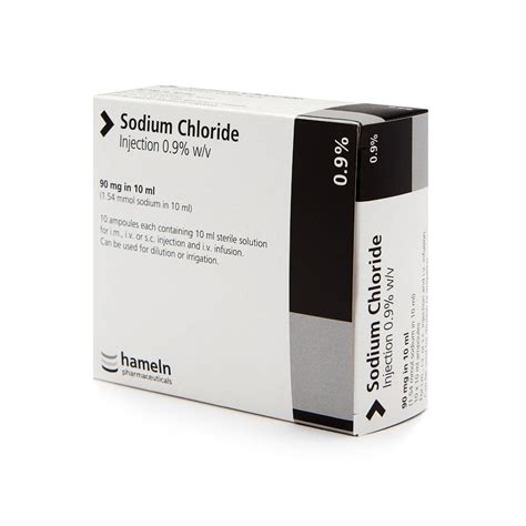 Sodium Chloride 09 Solution Normal Saline 10ml Box Of 10 Fox Pharma