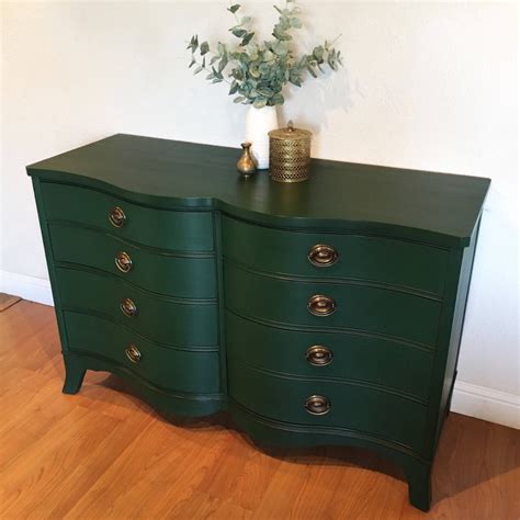 Sold Vintage Emerald Green Dresser By Drexel Beautiful Etsy