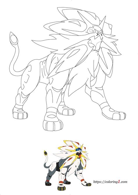 Pokemon Solgaleo Coloring Pages 2 Free Coloring Sheets 2021 Pokemon Coloring Pages