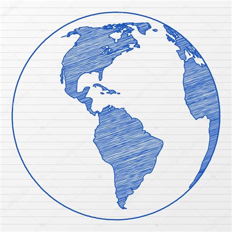 Drawing World Globe Stock Vector Image By ©julydfg 7316406