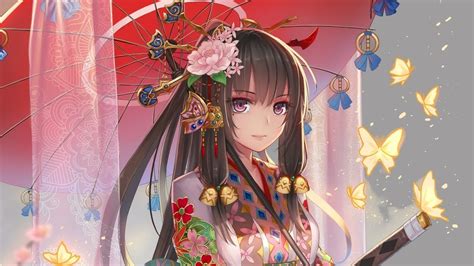 Anime Girl Kimono 4k 243 Wallpaper