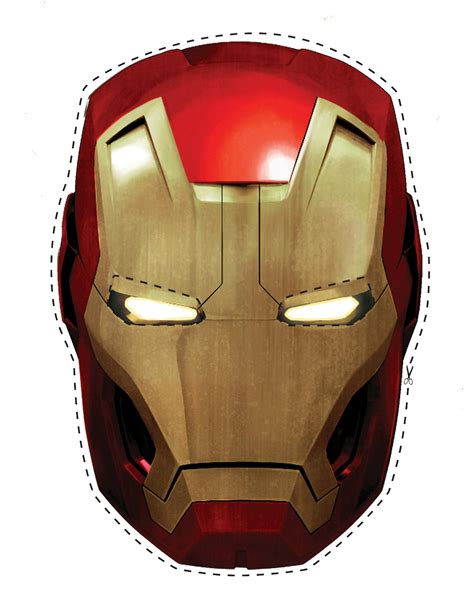 Printable Iron Man Helmet Template