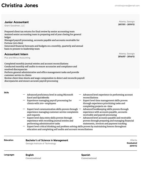 Create a resume to be proud of with enhancv. Accounting Resume Samples | All Experience Levels | Resume.com | Resume.com