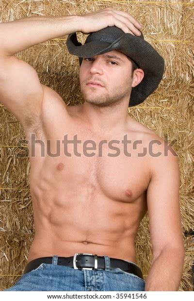 Sexy Shirtless Cowboy Foto Stock 35941546 Shutterstock