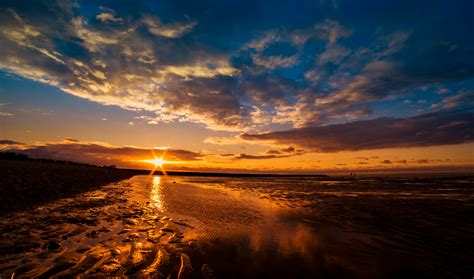 Sonnenuntergang An Der Nordsee Bei Cuxhaven Foto And Bild Landschaft Meer And Strand Watt Bilder